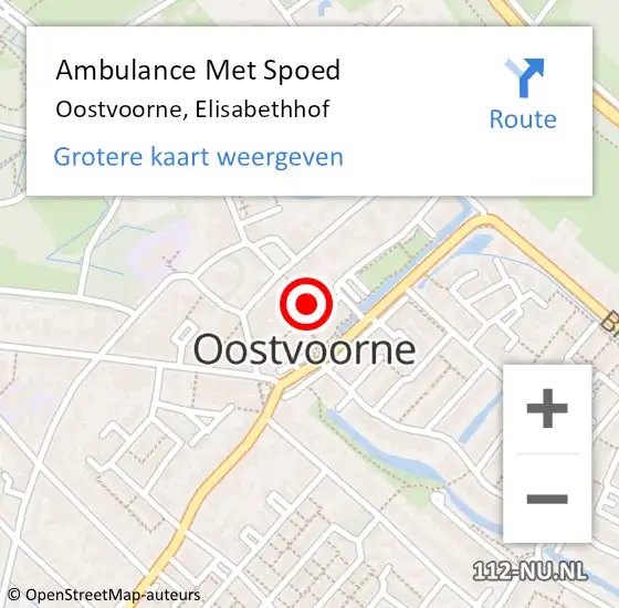 Locatie op kaart van de 112 melding: Ambulance Met Spoed Naar Oostvoorne, Elisabethhof op 21 maart 2019 02:00