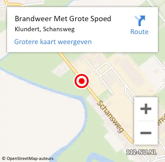 Locatie op kaart van de 112 melding: Brandweer Met Grote Spoed Naar Klundert, Schansweg op 21 maart 2019 14:15