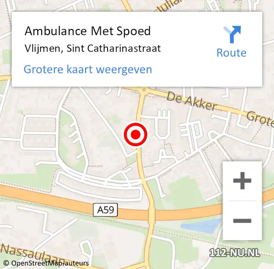Locatie op kaart van de 112 melding: Ambulance Met Spoed Naar Vlijmen, Sint Catharinastraat op 21 maart 2019 23:06