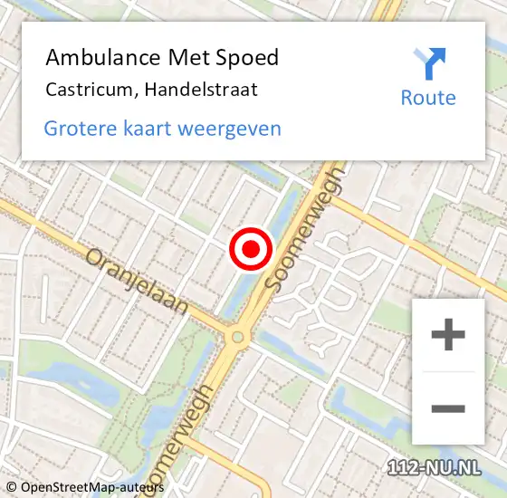 Locatie op kaart van de 112 melding: Ambulance Met Spoed Naar Castricum, Handelstraat op 21 maart 2019 23:40