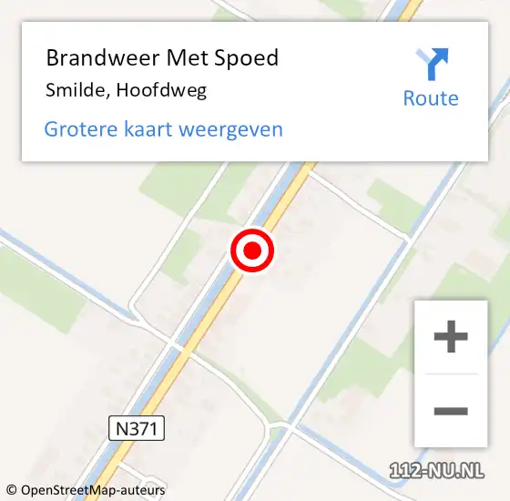 Locatie op kaart van de 112 melding: Brandweer Met Spoed Naar Smilde, Hoofdweg op 27 maart 2014 06:04