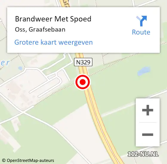 Locatie op kaart van de 112 melding: Brandweer Met Spoed Naar Oss, Graafsebaan op 22 maart 2019 06:03