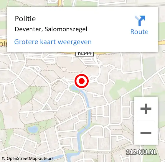 Locatie op kaart van de 112 melding: Politie Deventer, Salomonszegel op 22 maart 2019 17:17