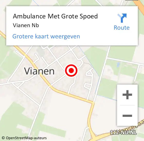 Locatie op kaart van de 112 melding: Ambulance Met Grote Spoed Naar Vianen Nb op 23 maart 2019 03:34