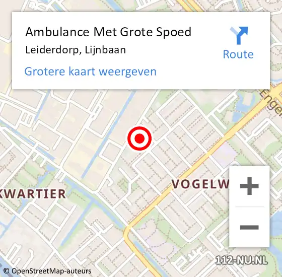 Locatie op kaart van de 112 melding: Ambulance Met Grote Spoed Naar Leiderdorp, Lijnbaan op 23 maart 2019 09:25