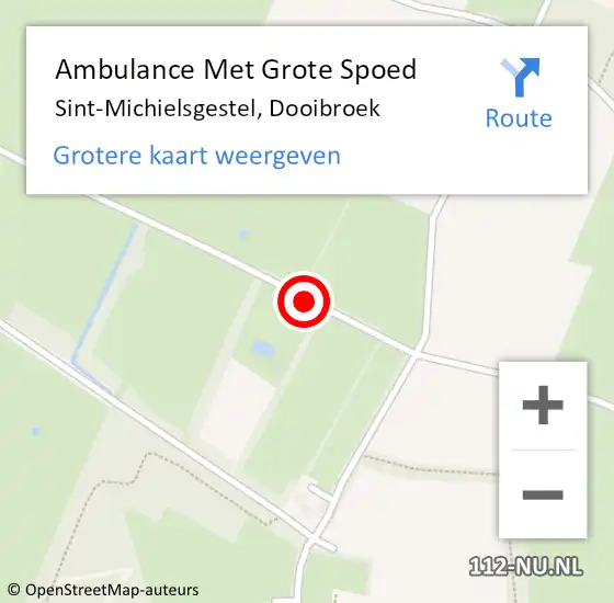 Locatie op kaart van de 112 melding: Ambulance Met Grote Spoed Naar Sint-Michielsgestel, Dooibroek op 23 maart 2019 15:20