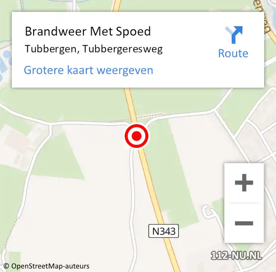 Locatie op kaart van de 112 melding: Brandweer Met Spoed Naar Tubbergen, Tubbergeresweg op 23 maart 2019 18:58