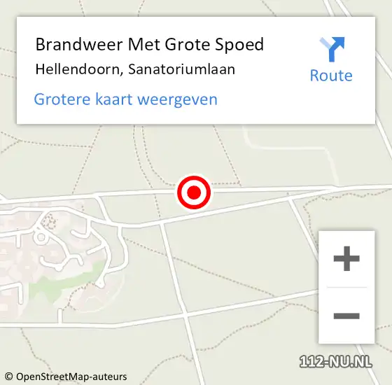 Locatie op kaart van de 112 melding: Brandweer Met Grote Spoed Naar Hellendoorn, Sanatoriumlaan op 23 maart 2019 20:11