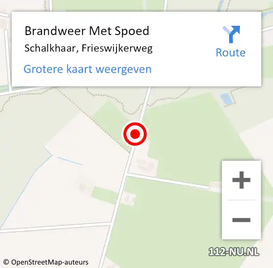 Locatie op kaart van de 112 melding: Brandweer Met Spoed Naar Schalkhaar, Frieswijkerweg op 24 maart 2019 20:05