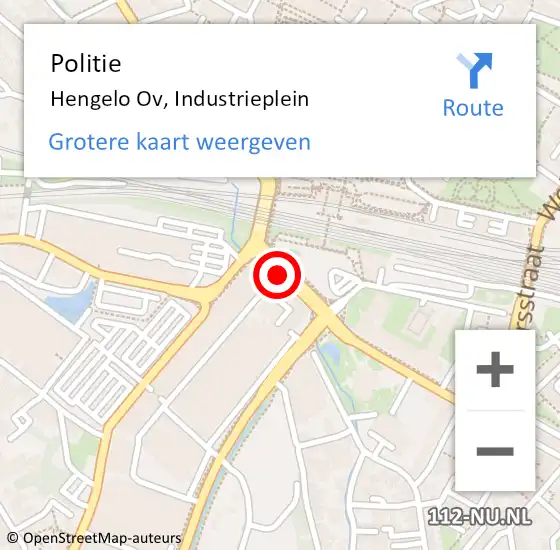 Locatie op kaart van de 112 melding: Politie Hengelo Ov, Industrieplein op 25 maart 2019 08:20