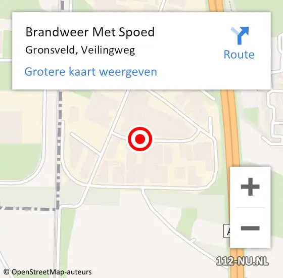 Locatie op kaart van de 112 melding: Brandweer Met Spoed Naar Gronsveld, Veilingweg op 27 maart 2019 08:54