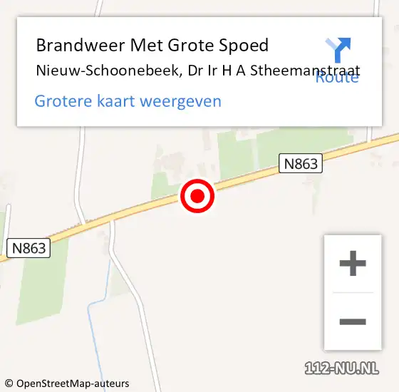 Locatie op kaart van de 112 melding: Brandweer Met Grote Spoed Naar Nieuw-Schoonebeek, Dr Ir H A Stheemanstraat op 27 maart 2019 11:52