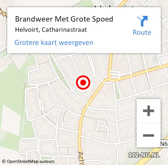 Locatie op kaart van de 112 melding: Brandweer Met Grote Spoed Naar Helvoirt, Catharinastraat op 27 maart 2019 14:16