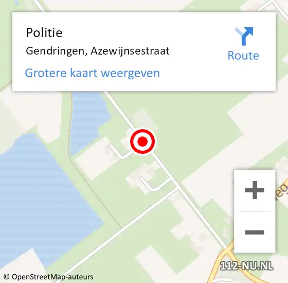 Locatie op kaart van de 112 melding: Politie Gendringen, Azewijnsestraat op 27 maart 2019 16:01