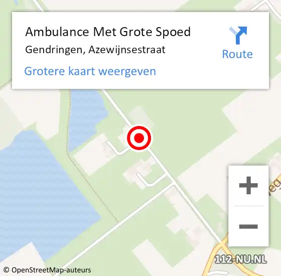 Locatie op kaart van de 112 melding: Ambulance Met Grote Spoed Naar Gendringen, Azewijnsestraat op 27 maart 2019 16:05
