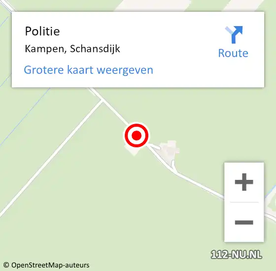 Locatie op kaart van de 112 melding: Politie Kampen, Schansdijk op 28 maart 2019 14:01