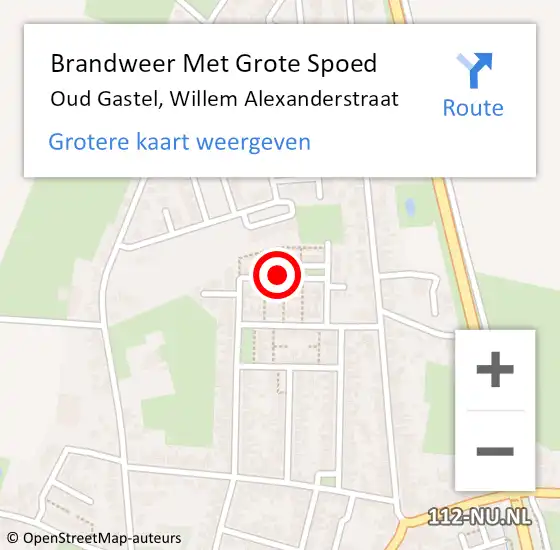 Locatie op kaart van de 112 melding: Brandweer Met Grote Spoed Naar Oud Gastel, Willem Alexanderstraat op 28 maart 2019 14:02