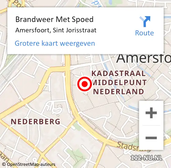 Locatie op kaart van de 112 melding: Brandweer Met Spoed Naar Amersfoort, Sint Jorisstraat op 28 maart 2019 15:30