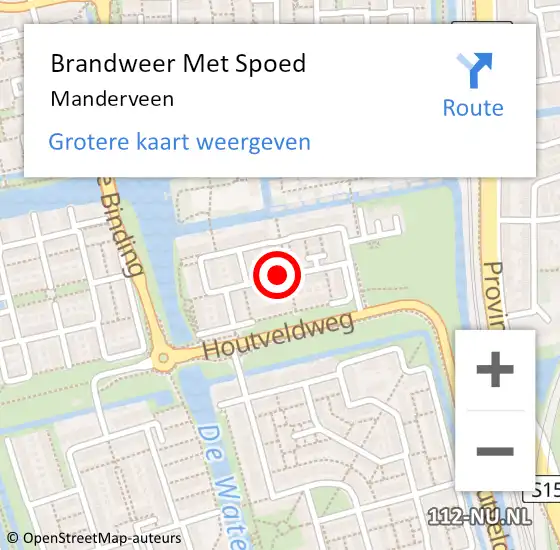 Locatie op kaart van de 112 melding: Brandweer Met Spoed Naar Manderveen op 28 maart 2019 19:20