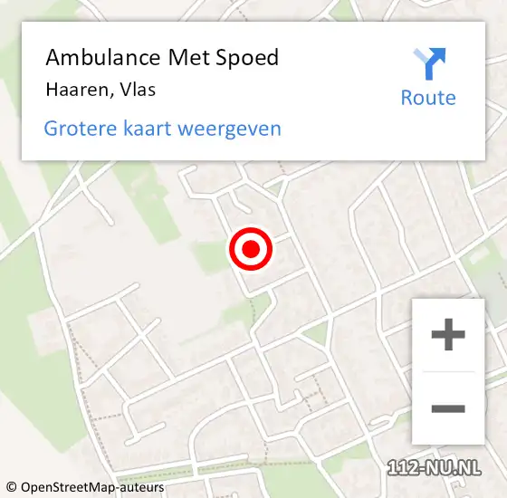 Locatie op kaart van de 112 melding: Ambulance Met Spoed Naar Haaren, Vlas op 28 maart 2019 21:33