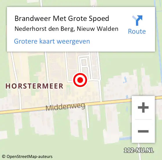 Locatie op kaart van de 112 melding: Brandweer Met Grote Spoed Naar Nederhorst den Berg, Nieuw Walden op 28 maart 2019 21:58