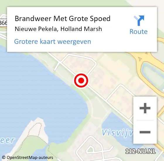 Locatie op kaart van de 112 melding: Brandweer Met Grote Spoed Naar Nieuwe Pekela, Holland Marsh op 29 maart 2019 13:59