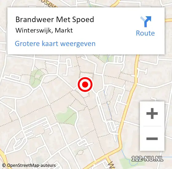 Locatie op kaart van de 112 melding: Brandweer Met Spoed Naar Winterswijk, Markt op 29 maart 2019 15:02