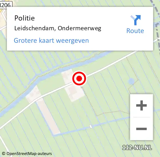 Locatie op kaart van de 112 melding: Politie Leidschendam, Ondermeerweg op 27 maart 2014 19:12