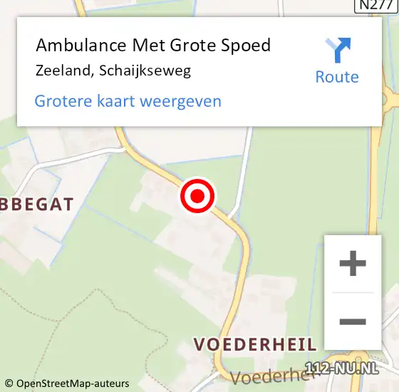 Locatie op kaart van de 112 melding: Ambulance Met Grote Spoed Naar Zeeland, Schaijkseweg op 30 maart 2019 04:09