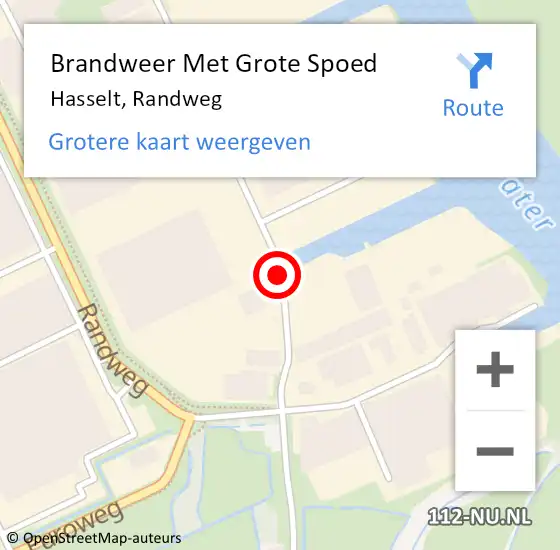Locatie op kaart van de 112 melding: Brandweer Met Grote Spoed Naar Hasselt, Randweg op 30 maart 2019 09:07