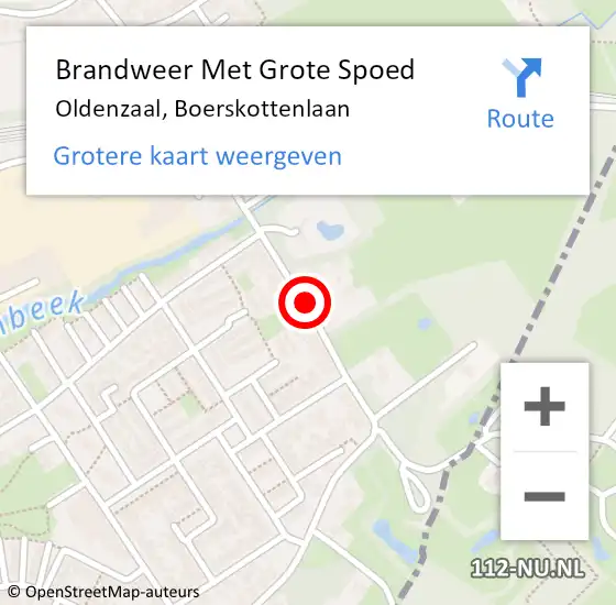 Locatie op kaart van de 112 melding: Brandweer Met Grote Spoed Naar Oldenzaal, Boerskottenlaan op 30 maart 2019 10:30