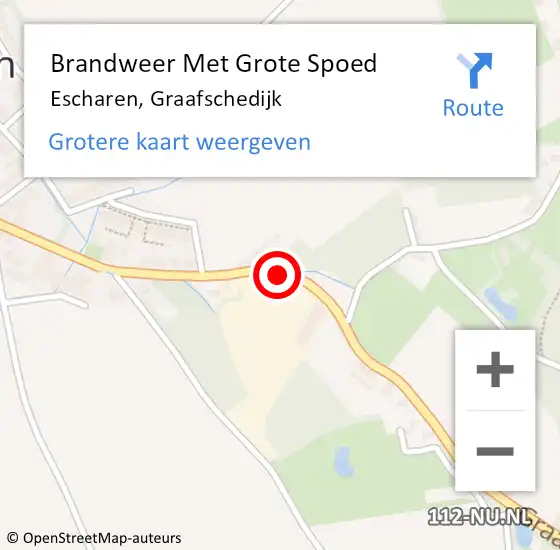 Locatie op kaart van de 112 melding: Brandweer Met Grote Spoed Naar Escharen, Graafschedijk op 30 maart 2019 19:59