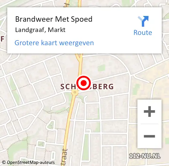 Locatie op kaart van de 112 melding: Brandweer Met Spoed Naar Landgraaf, Markt op 2 april 2019 00:08