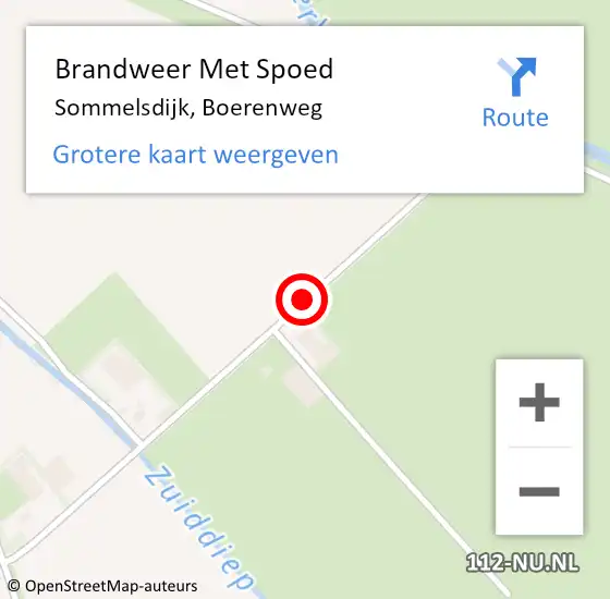 Locatie op kaart van de 112 melding: Brandweer Met Spoed Naar Sommelsdijk, Boerenweg op 2 april 2019 05:50