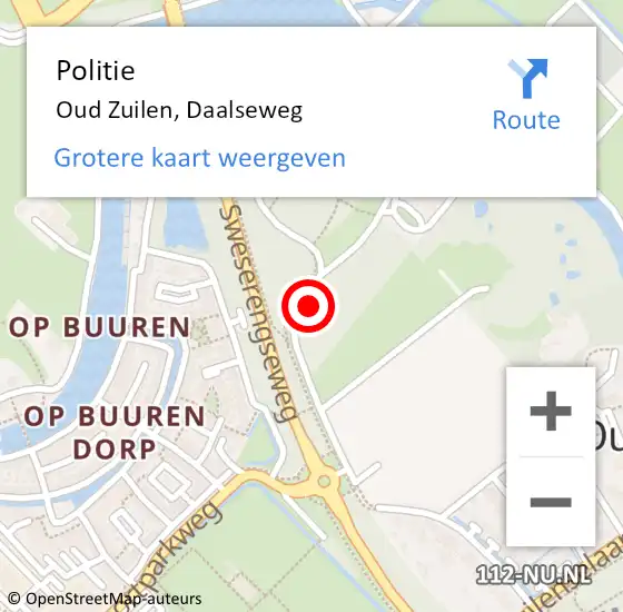 Locatie op kaart van de 112 melding: Politie Oud Zuilen, Daalseweg op 2 april 2019 09:33