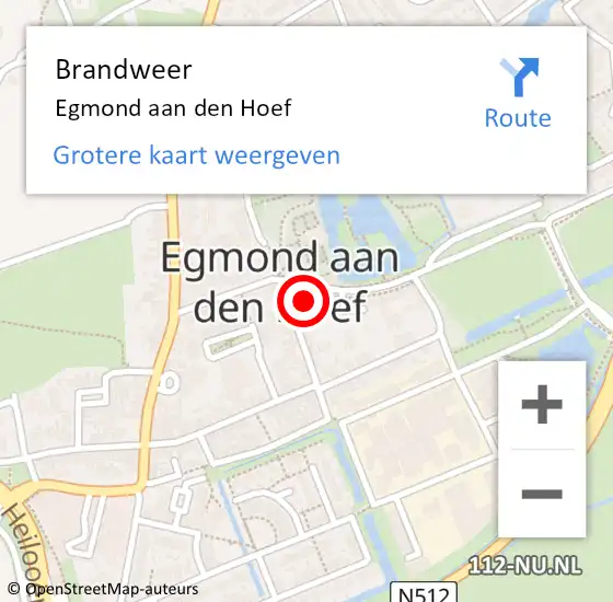 Locatie op kaart van de 112 melding: Brandweer Egmond aan den Hoef op 2 april 2019 12:23