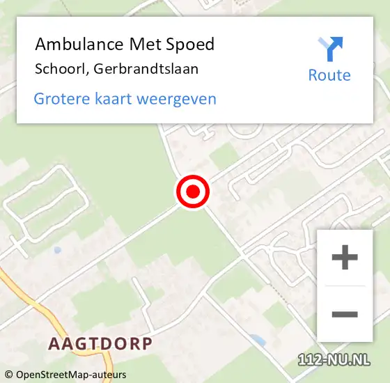 Locatie op kaart van de 112 melding: Ambulance Met Spoed Naar Schoorl, Gerbrandtslaan op 2 april 2019 15:53