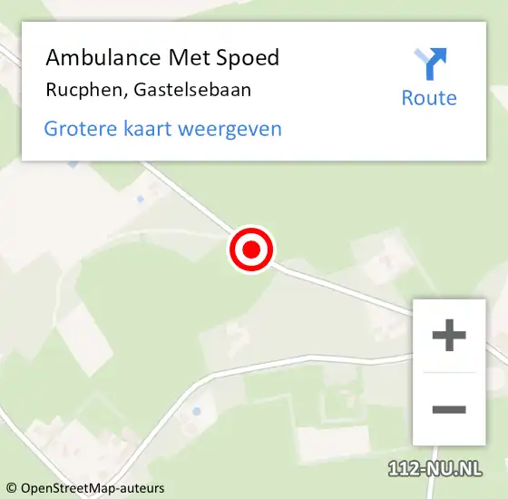 Locatie op kaart van de 112 melding: Ambulance Met Spoed Naar Rucphen, Gastelsebaan op 2 april 2019 21:37