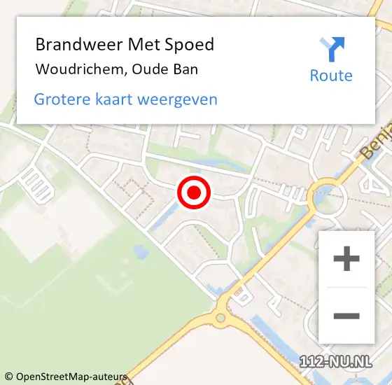 Locatie op kaart van de 112 melding: Brandweer Met Spoed Naar Woudrichem, Oude Ban op 3 april 2019 08:26