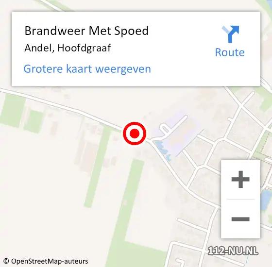 Locatie op kaart van de 112 melding: Brandweer Met Spoed Naar Andel, Hoofdgraaf op 3 april 2019 08:59