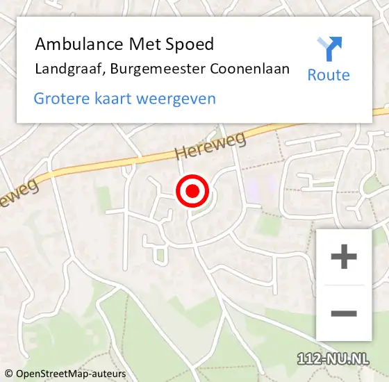 Locatie op kaart van de 112 melding: Ambulance Met Spoed Naar Landgraaf, Burgemeester Coonenlaan op 28 maart 2014 09:48