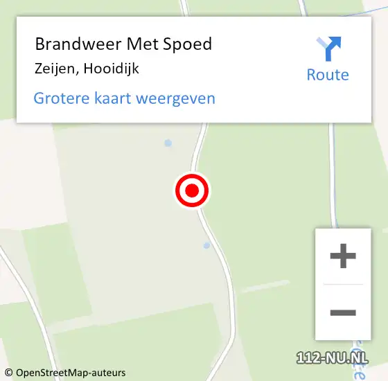 Locatie op kaart van de 112 melding: Brandweer Met Spoed Naar Zeijen, Hooidijk op 3 april 2019 19:44