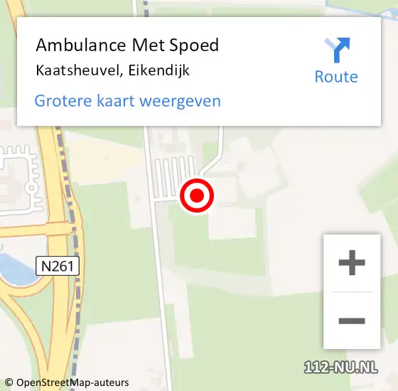 Locatie op kaart van de 112 melding: Ambulance Met Spoed Naar Kaatsheuvel, Eikendijk op 4 april 2019 11:16