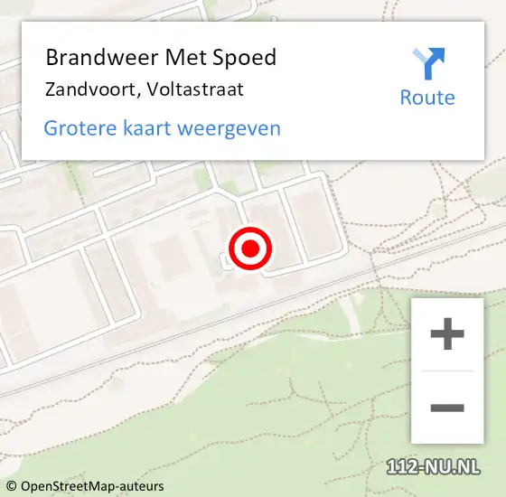 Locatie op kaart van de 112 melding: Brandweer Met Spoed Naar Zandvoort, Voltastraat op 4 april 2019 20:42