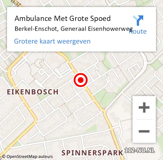 Locatie op kaart van de 112 melding: Ambulance Met Grote Spoed Naar Berkel-Enschot, Generaal Eisenhowerweg op 5 april 2019 17:28