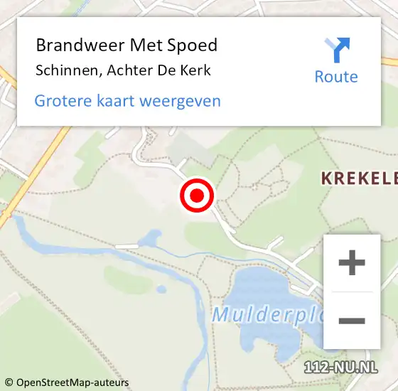 Locatie op kaart van de 112 melding: Brandweer Met Spoed Naar Schinnen, Achter De Kerk op 5 april 2019 20:49