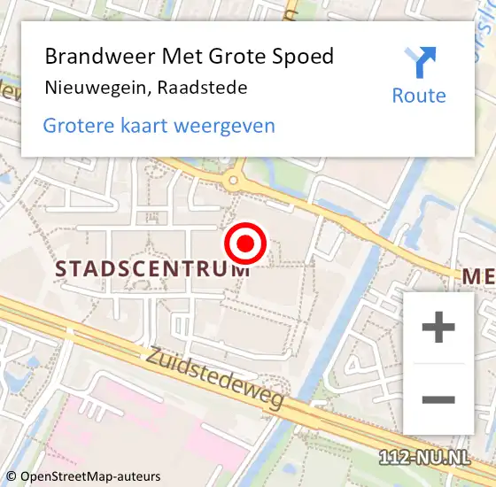 Locatie op kaart van de 112 melding: Brandweer Met Grote Spoed Naar Nieuwegein, Raadstede op 6 april 2019 11:59