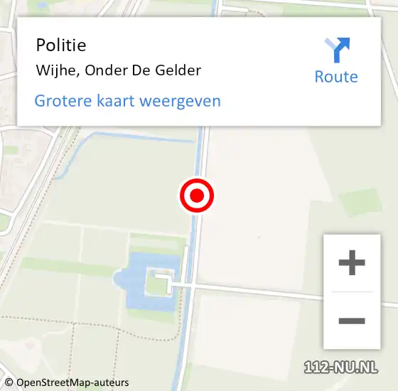 Locatie op kaart van de 112 melding: Politie Wijhe, Onder De Gelder op 6 april 2019 13:28