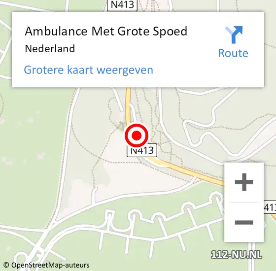 Locatie op kaart van de 112 melding: Ambulance Met Grote Spoed Naar Nederland op 7 april 2019 14:15