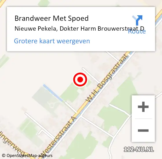 Locatie op kaart van de 112 melding: Brandweer Met Spoed Naar Nieuwe Pekela, Dokter Harm Brouwerstraat D op 7 april 2019 16:23
